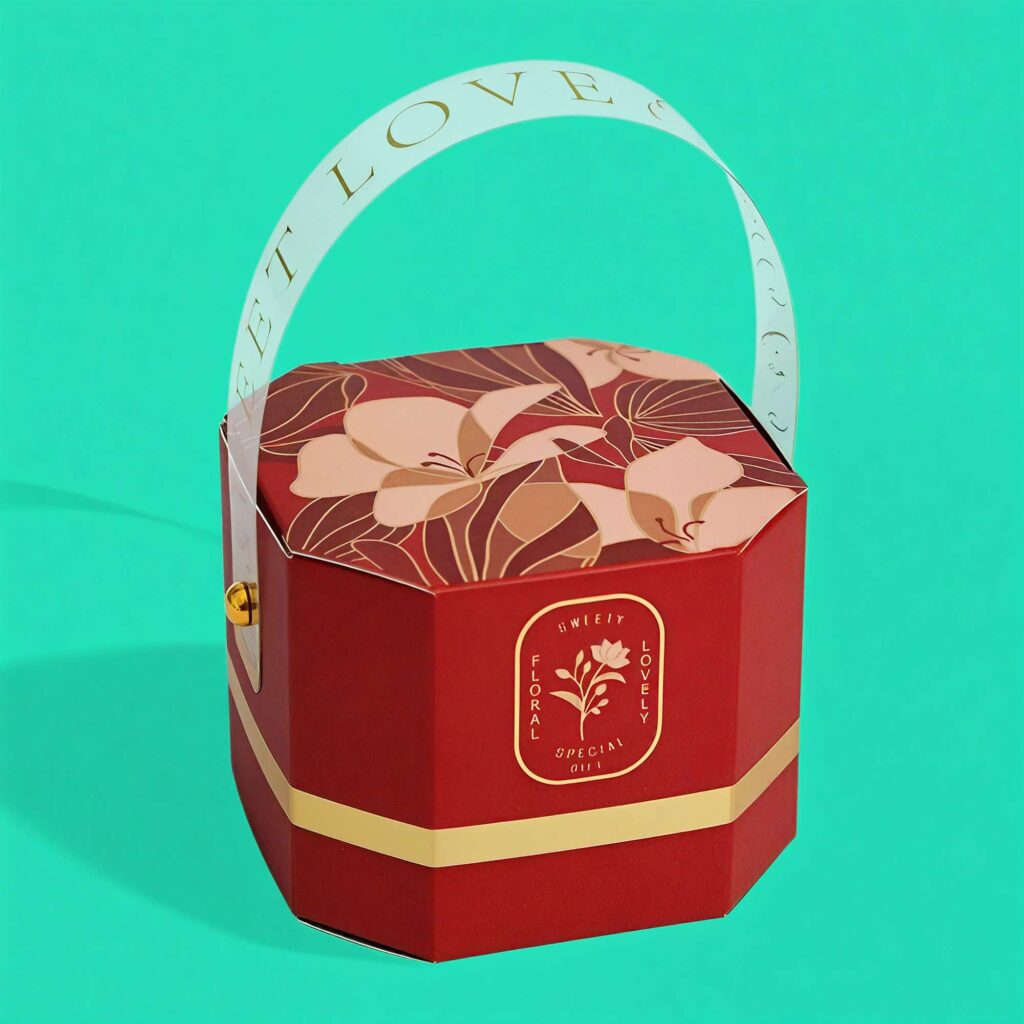 Коробка с ручкой пластик