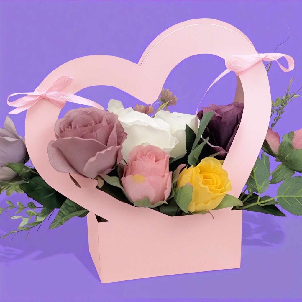 Упаковка для цветов с ручками