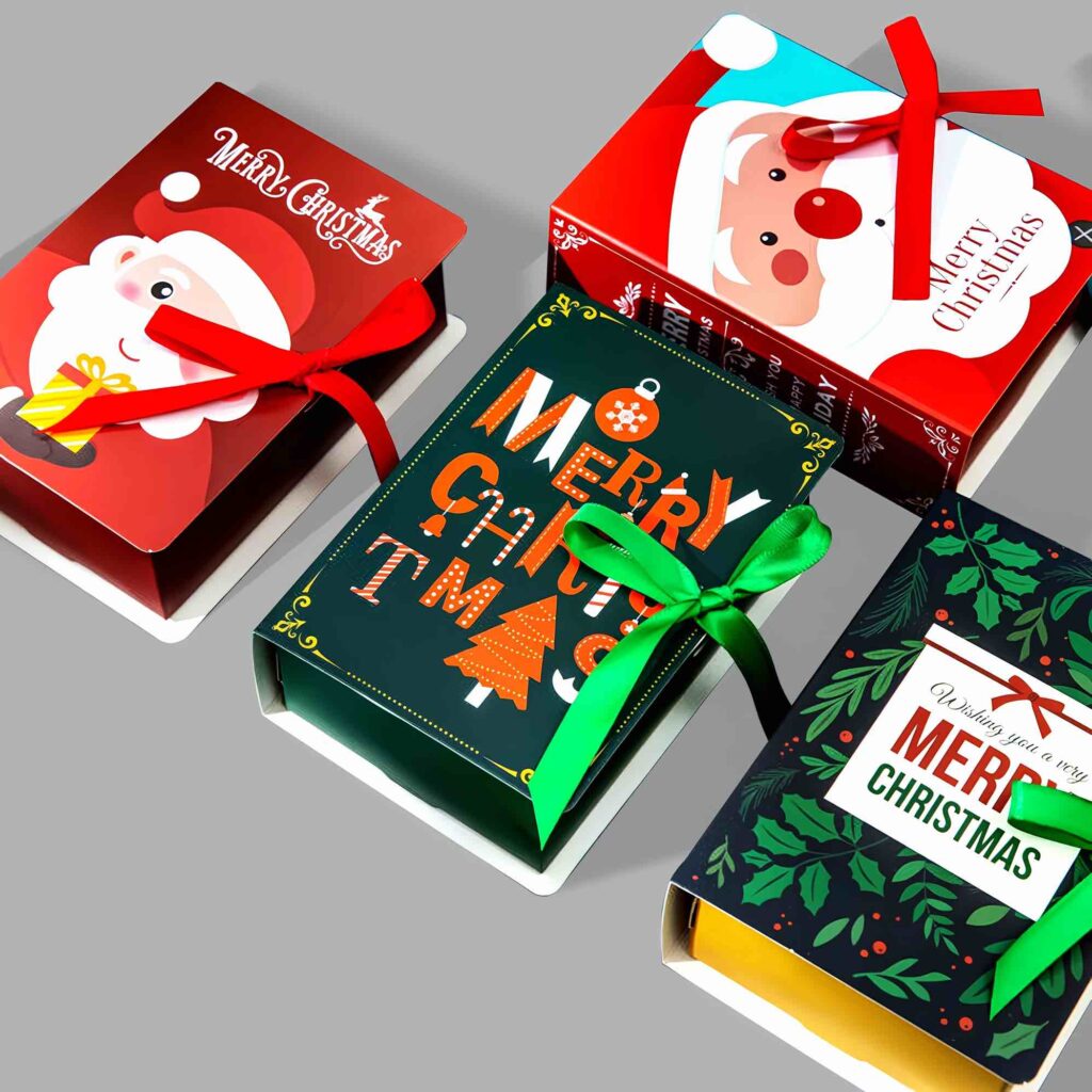 Коробка для новогоднего подарка сладкого